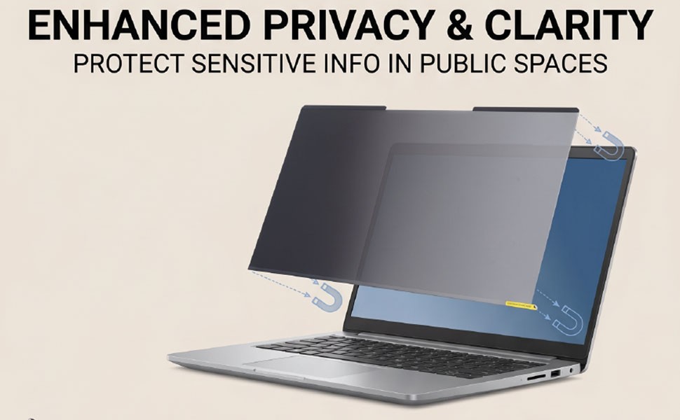 15.6 Magnetic Privacy Screen Filter Anti Protector Film For 16:9 Lapt NMVT