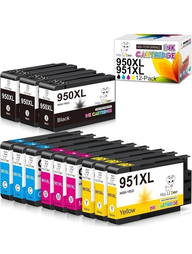 MISS DEER Ink Cartridge Replacement for HP 950XL 951XL 950 XL 951 XL HP