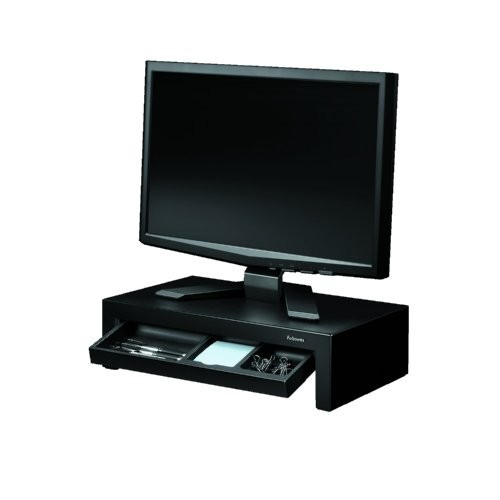 Fellowes 8038101 Designer Suites Monitor Riser Black 40lb 21"