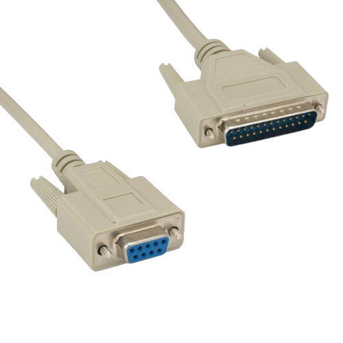 10x 1ft DB9 9Pin Female to DB25 25Pin Male AT Modem Cable 28AWG Serial RS-232
