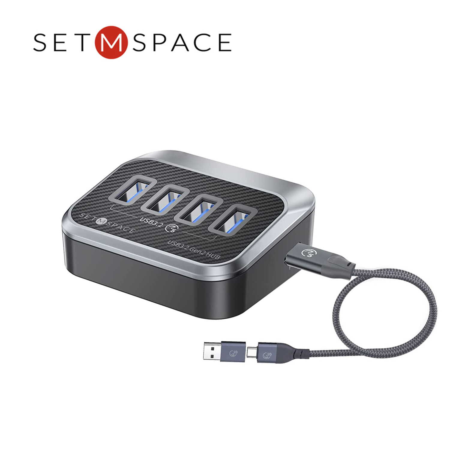 4 Port Type C USB Hub 3.2 Splitter Adapter For PC Laptop MacBook Air 5 Gbps