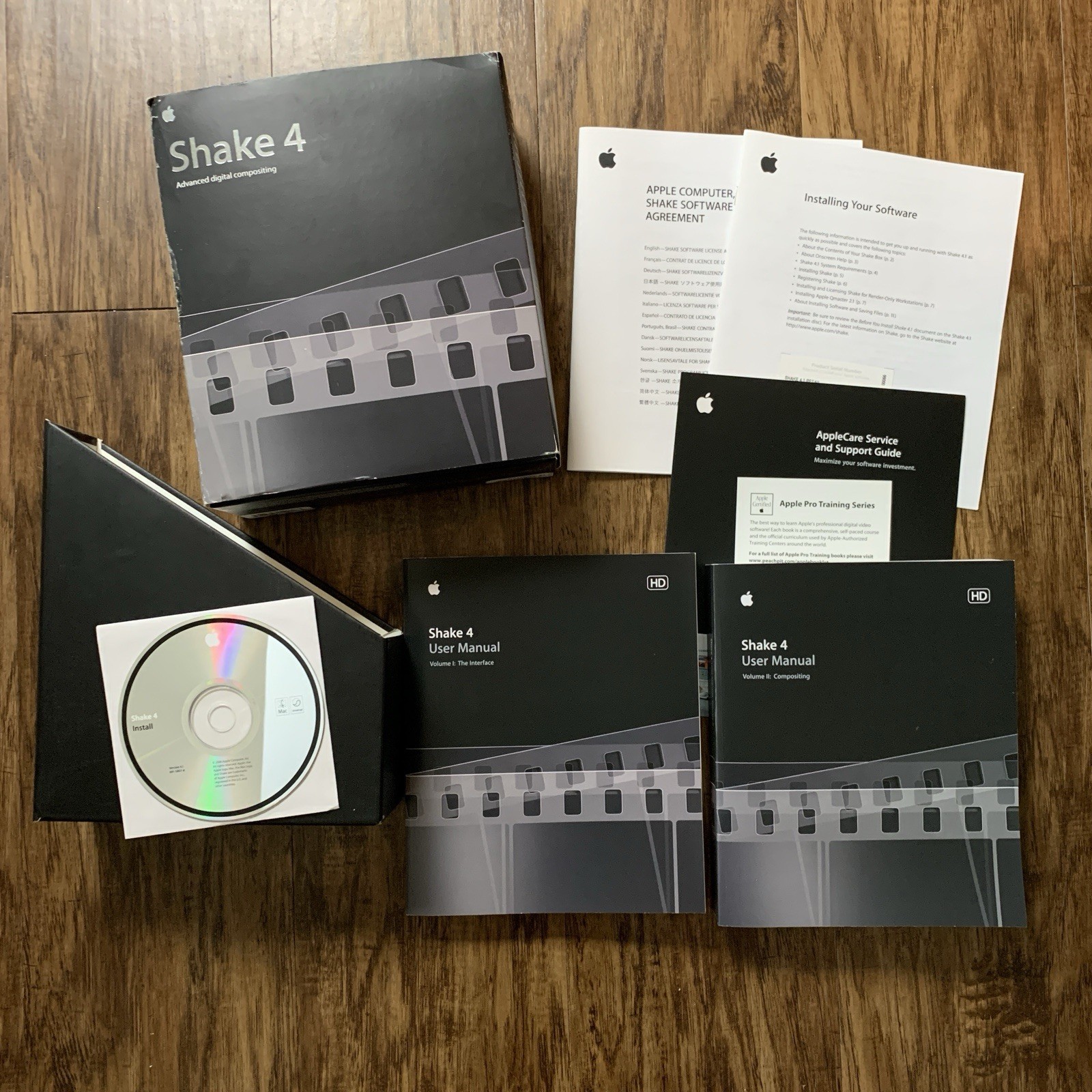 Apple Shake 4 Mac OS Digital Compositing Video Editing Software with Manuals