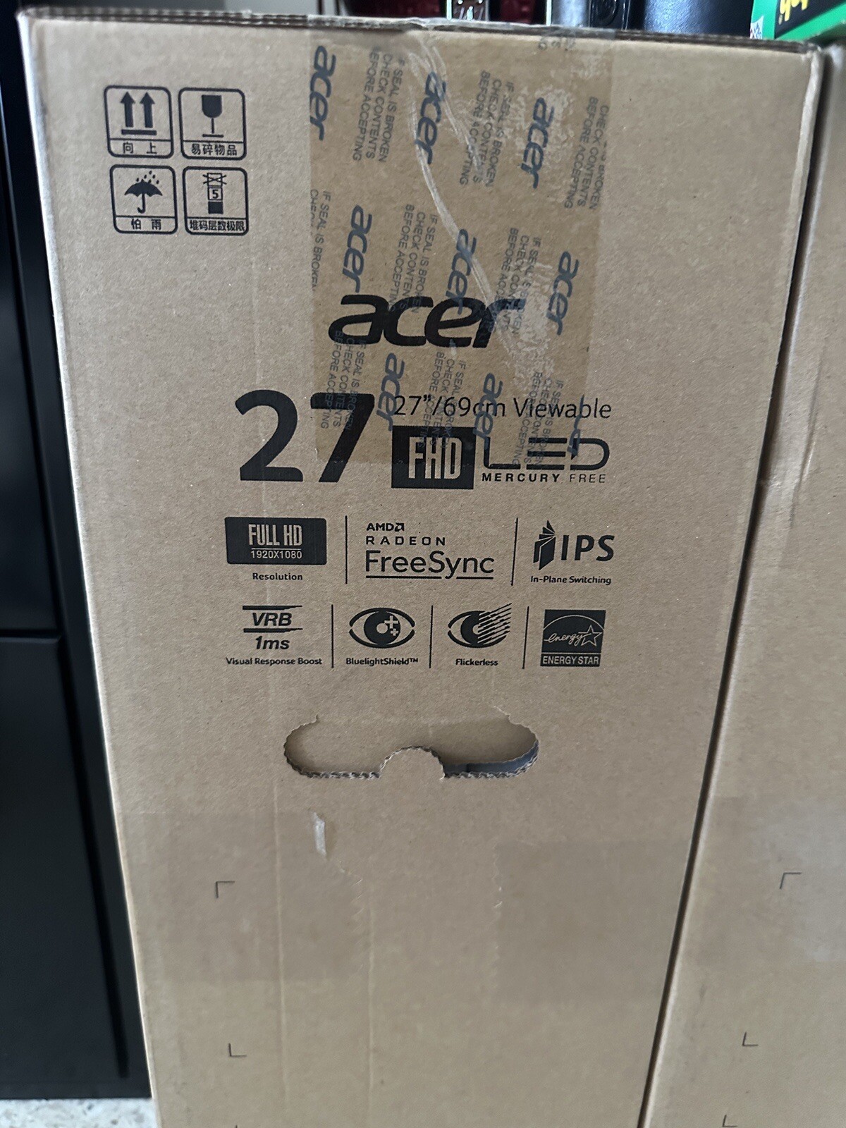 Acer CB2 CB272 bmiprux 27" IPS LED Computer Monitor - Black