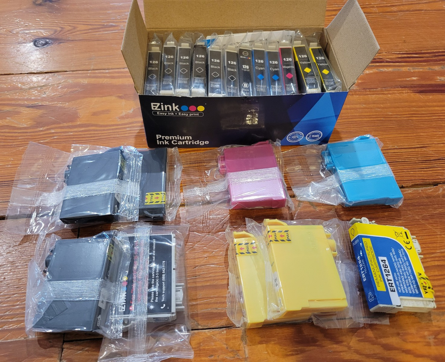 E-Z Ink Cartridge Replacements for Epson Stylus Workforce 126 T126 : Set of 21