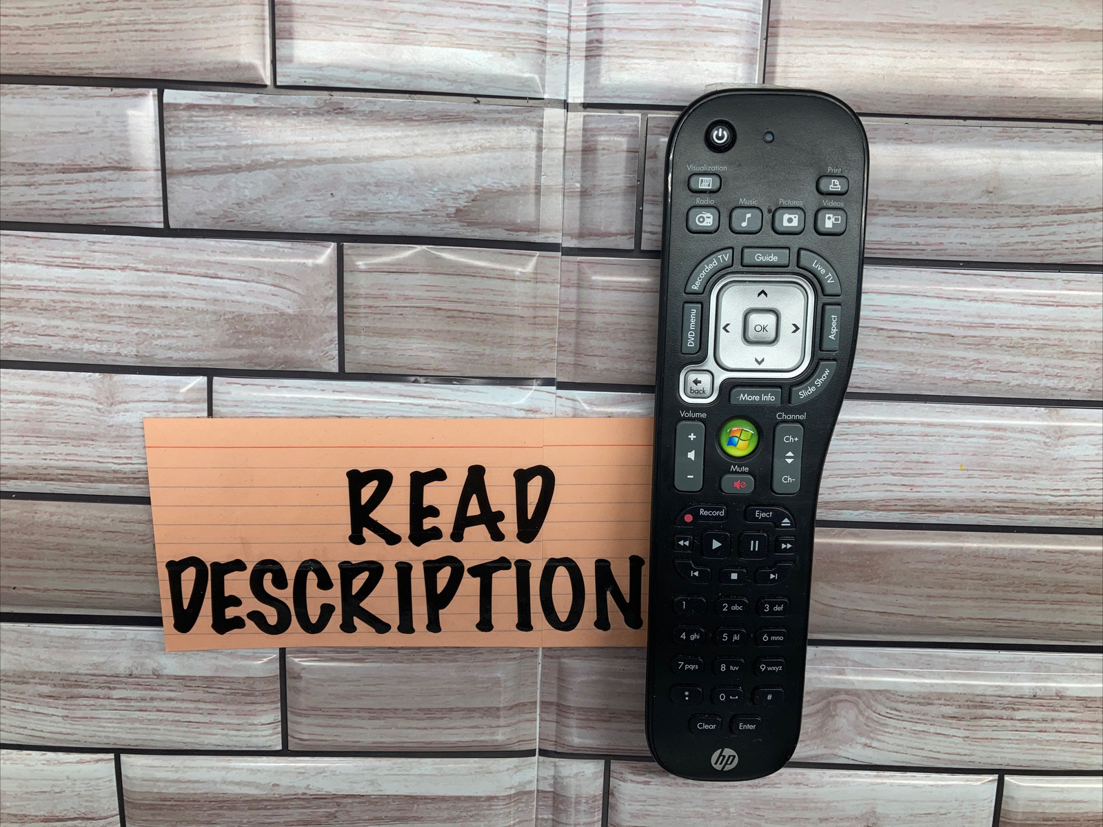HP Wireless Multimedia Remote Control 643685-001 Hewlett Packard Read Desc