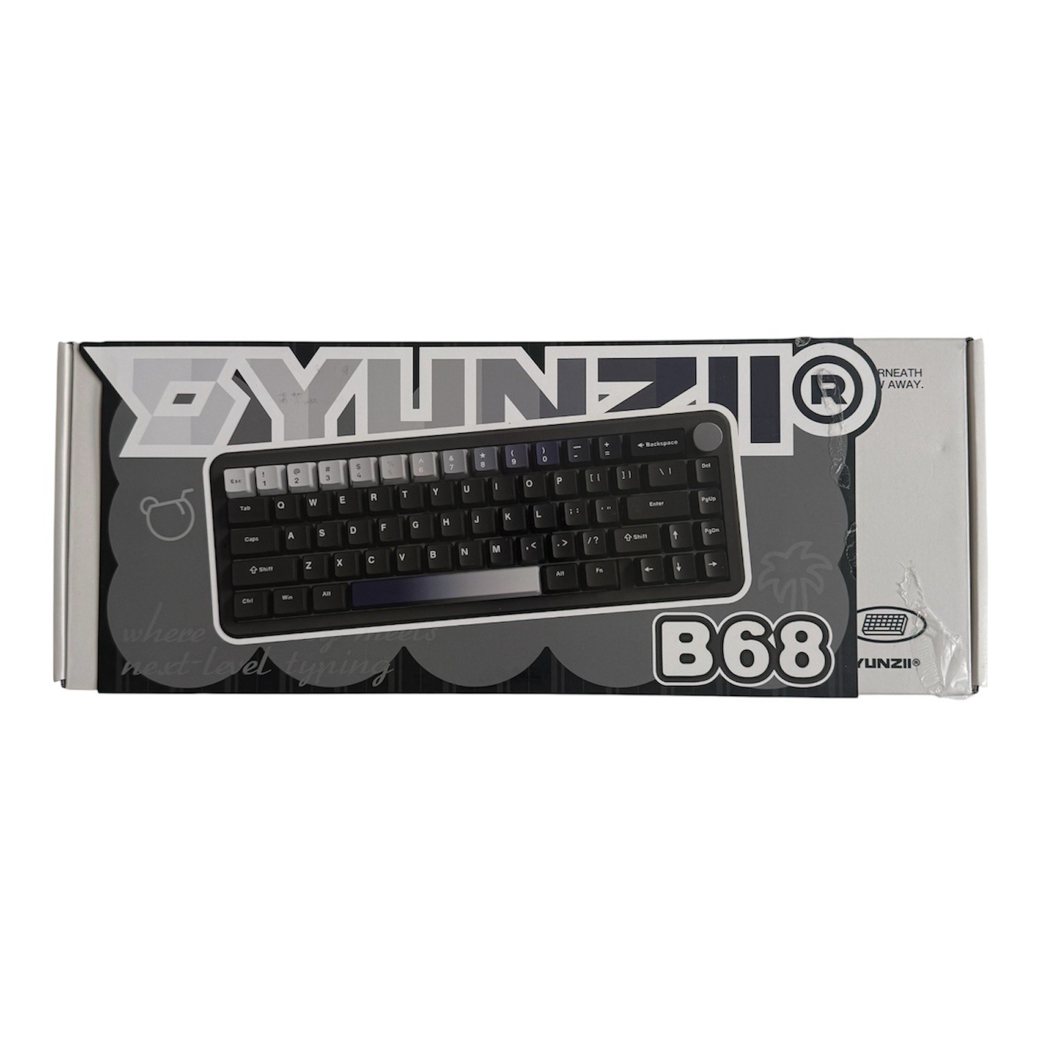 YUNZII B68 Wireless Mechanical Keyboard Tri-Mode BT5.0 Black