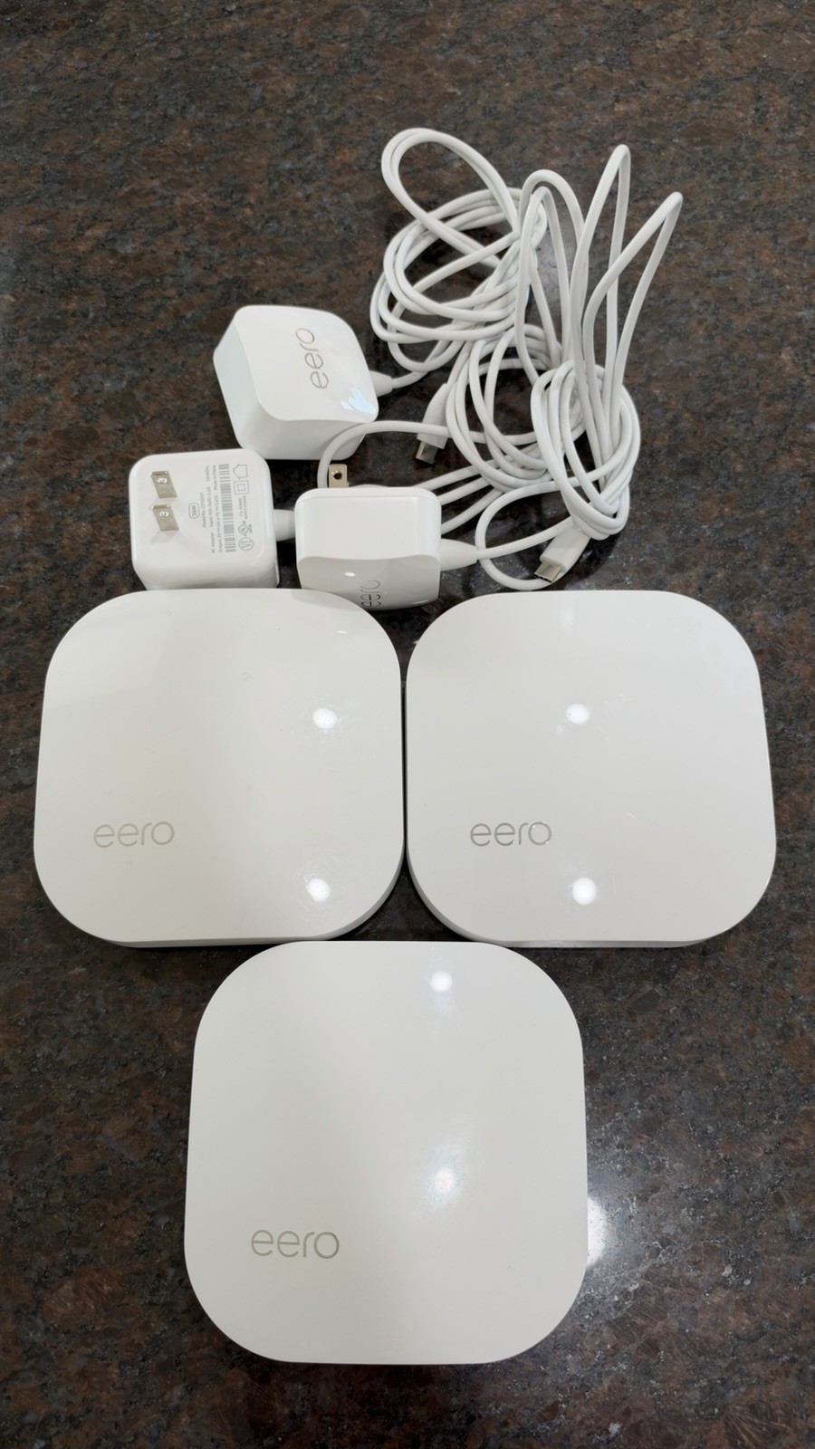 eero B010301 Pro Mesh 2nd Generation WiFi System, White - Set of 3