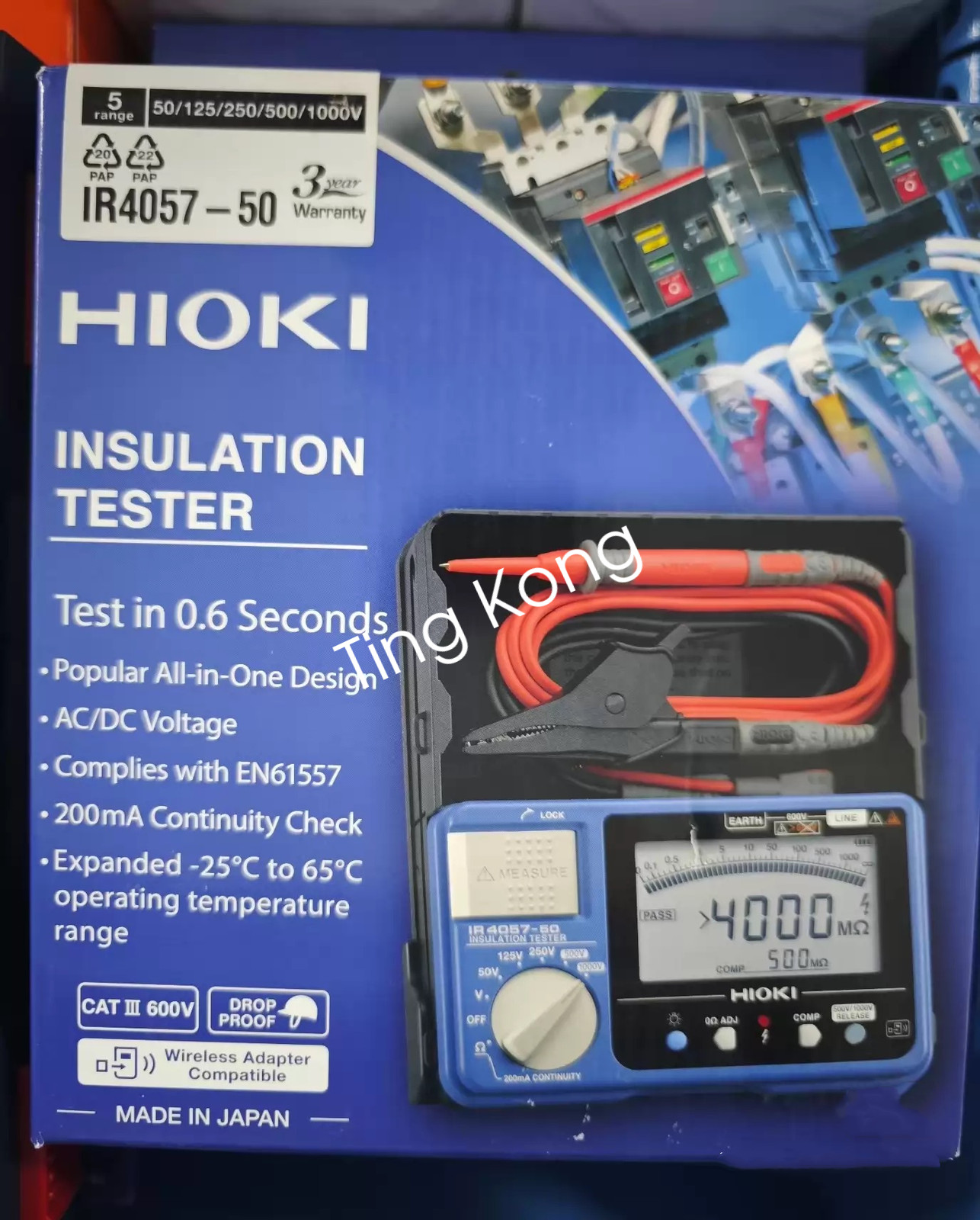1PC  New Hioki IR4057-50 Digital Insulation Resistance Tester via FedEx or DHL