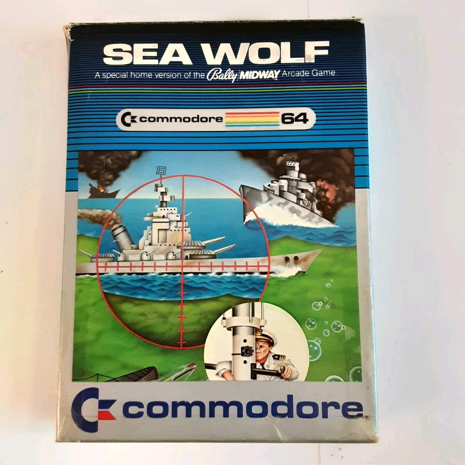 Vintage 1981 Commodore 64 Sea Wolf Cartridge Instructions Box