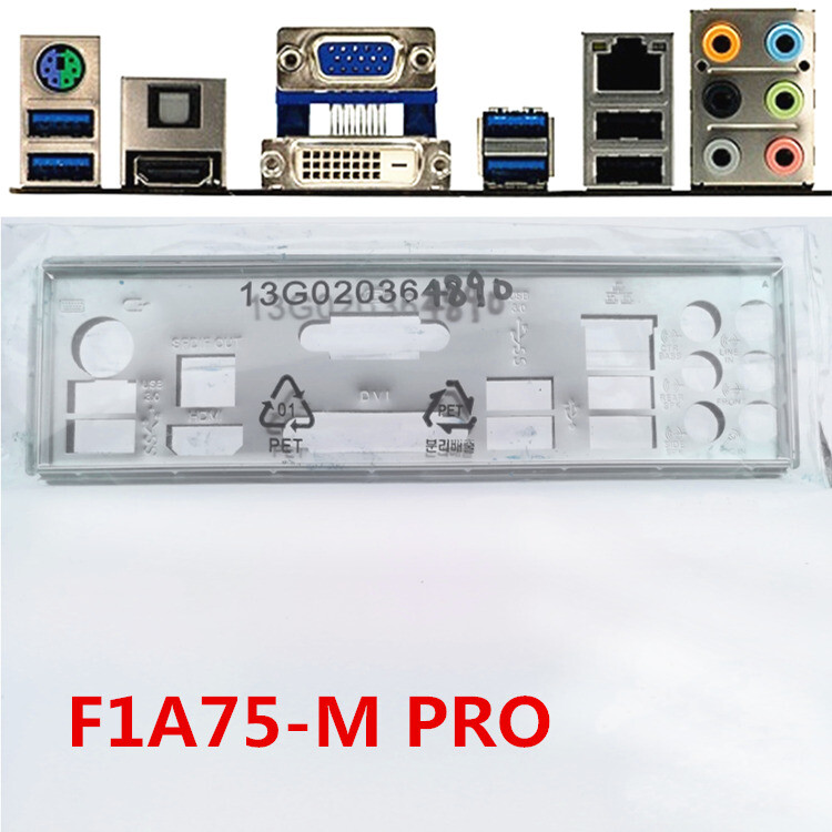 Original For Asus F1A75-M PRO Shield I/O IO Rear Baffle Backplate Motherboard