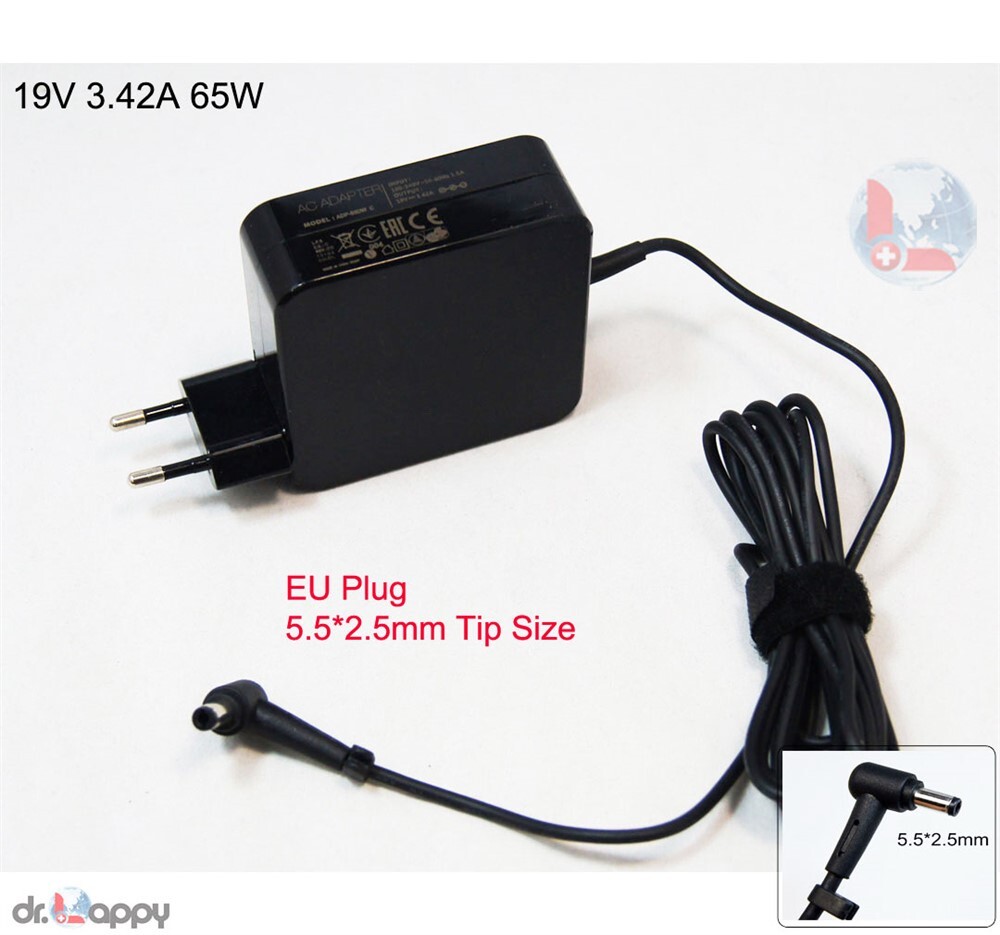 65W EU Adapter Charger for ASUS F552WA F552WE F552W F552LDV F552LA F555B F55A