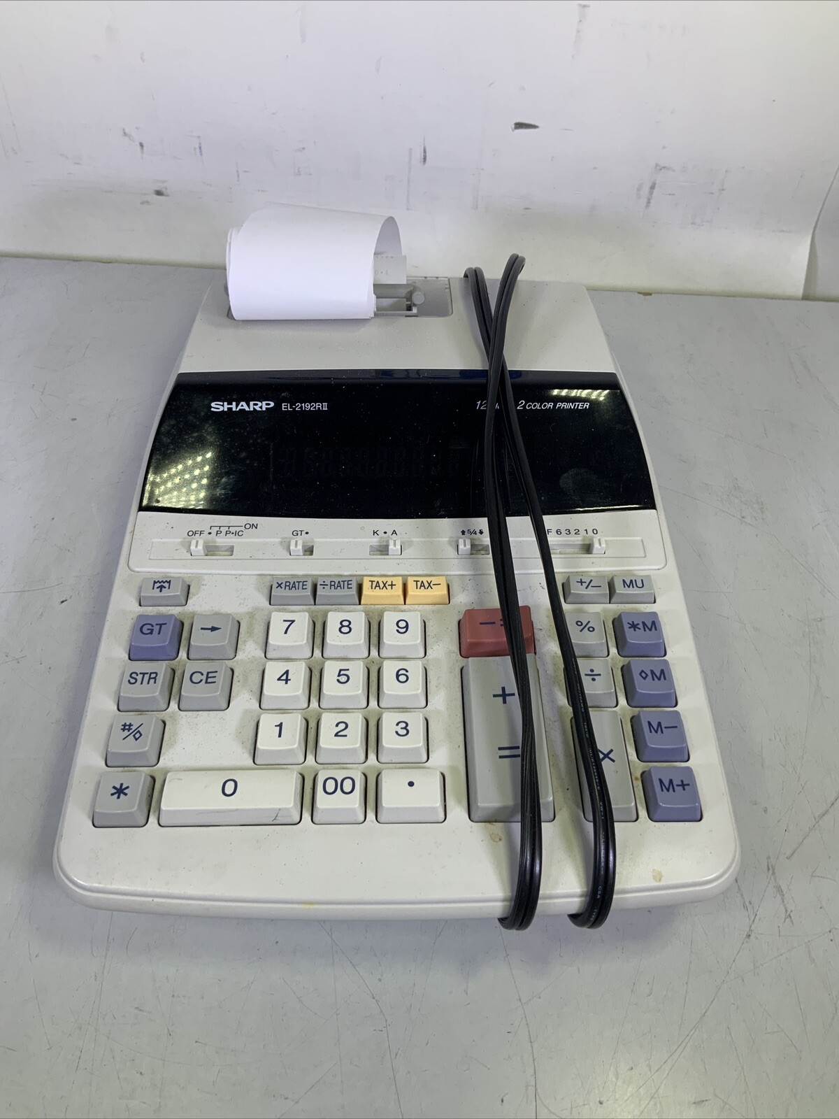 SHARP Electronic Calculator EL-2192RII 12 Digit 2 Color Printer - NG H2F