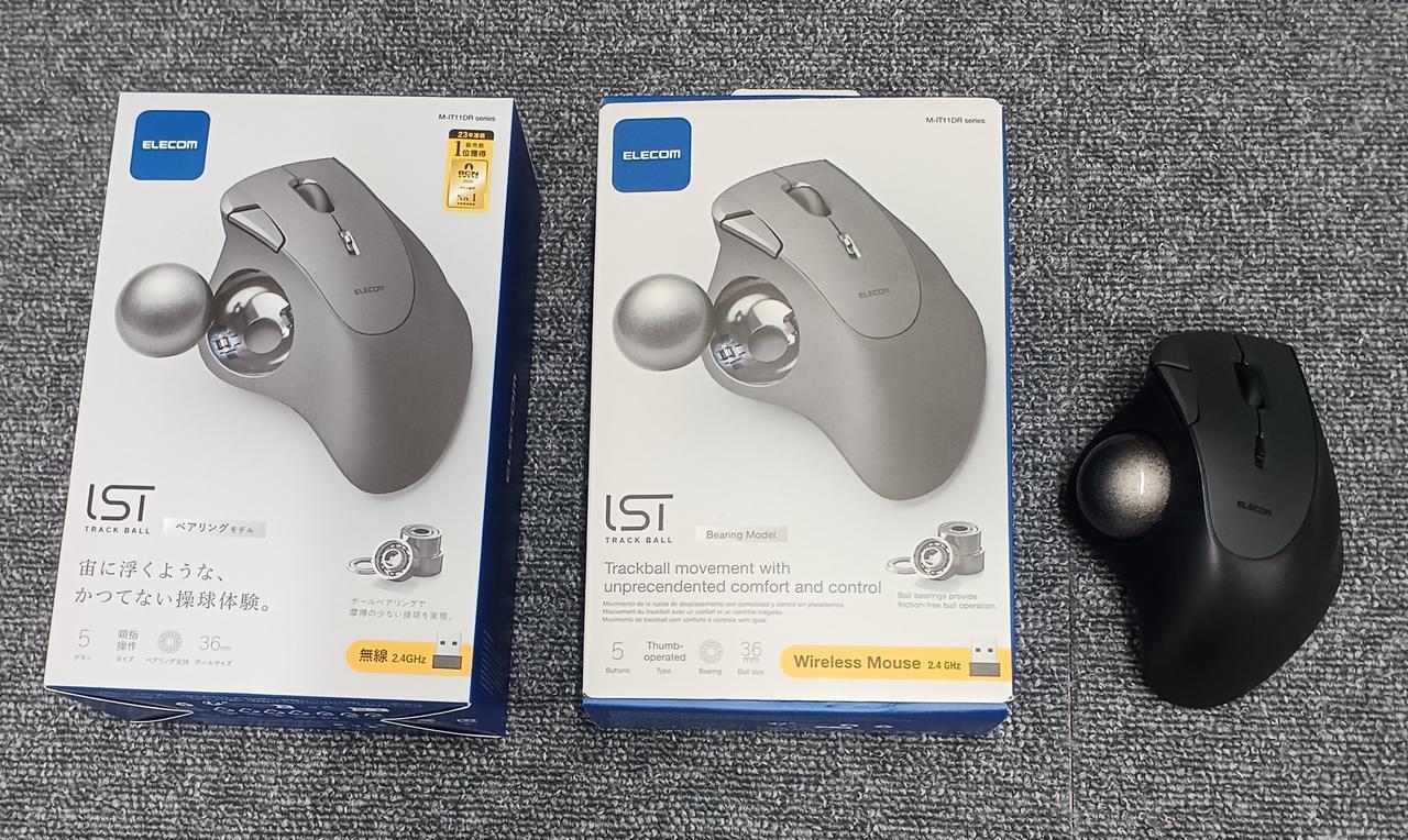 Elecom M-IT11DRBK Wireless Trackball Mouse Good Condition Used