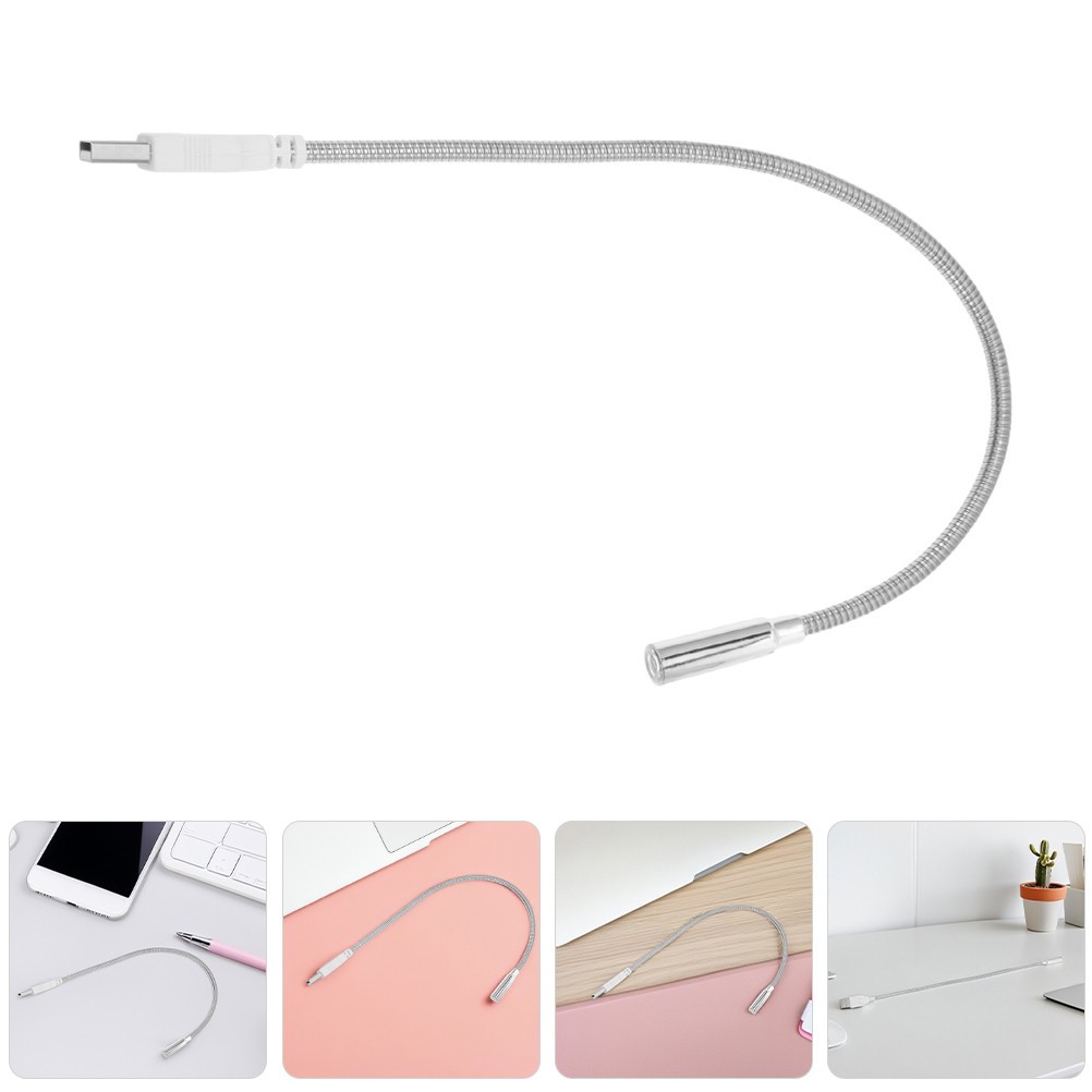 2Pcs Durable USB Keyboard Lamp Flexible Aluminum Gooseneck LED Portable Light