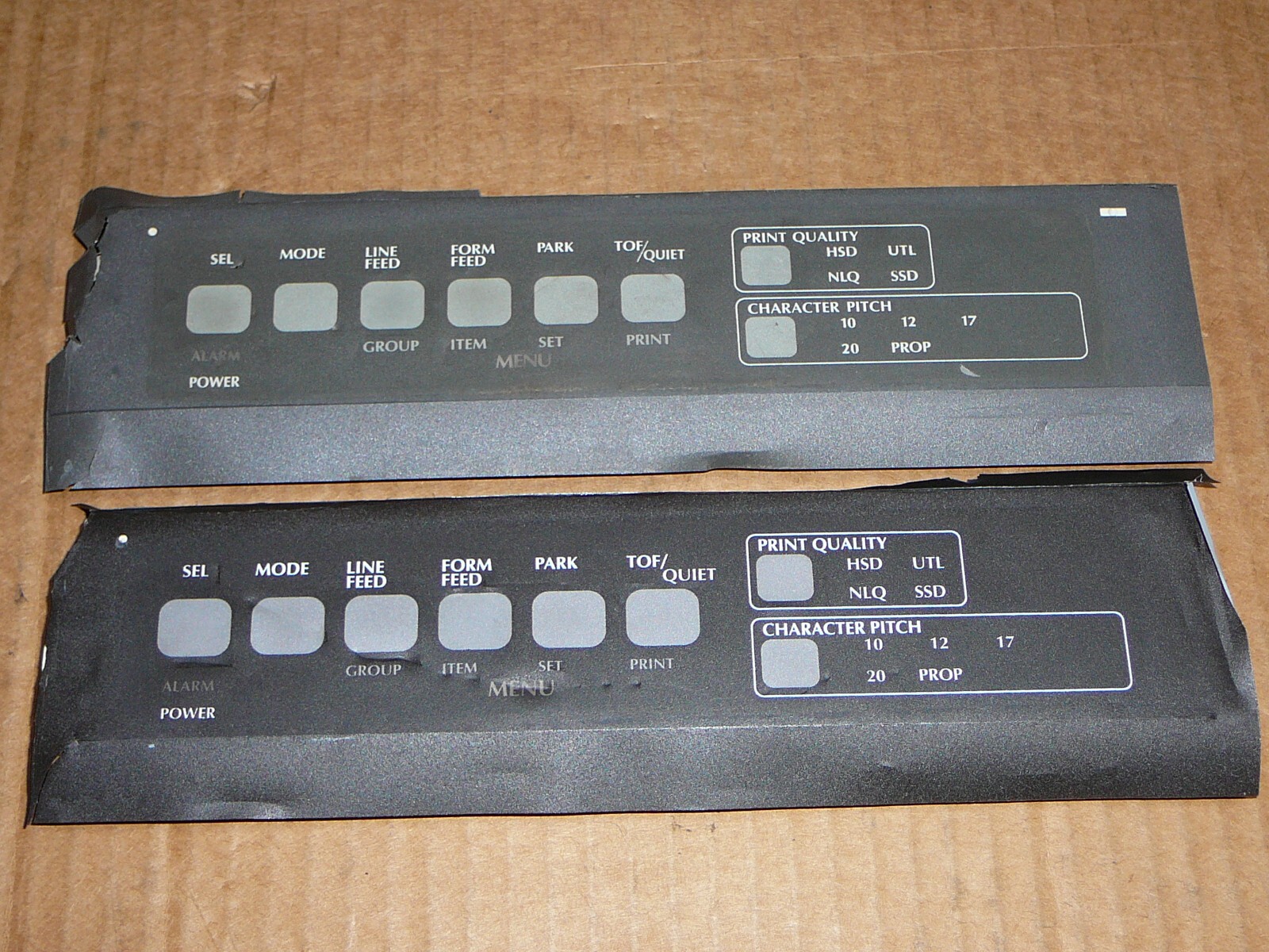 OKI Okidata Microline 320 Printer Operator Control Panel Buttons Set of Two