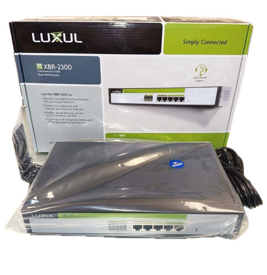 LUXUL XBR-2300 Dual-WAN Router – Brand New, Factory Sealed – Commercial Grade
