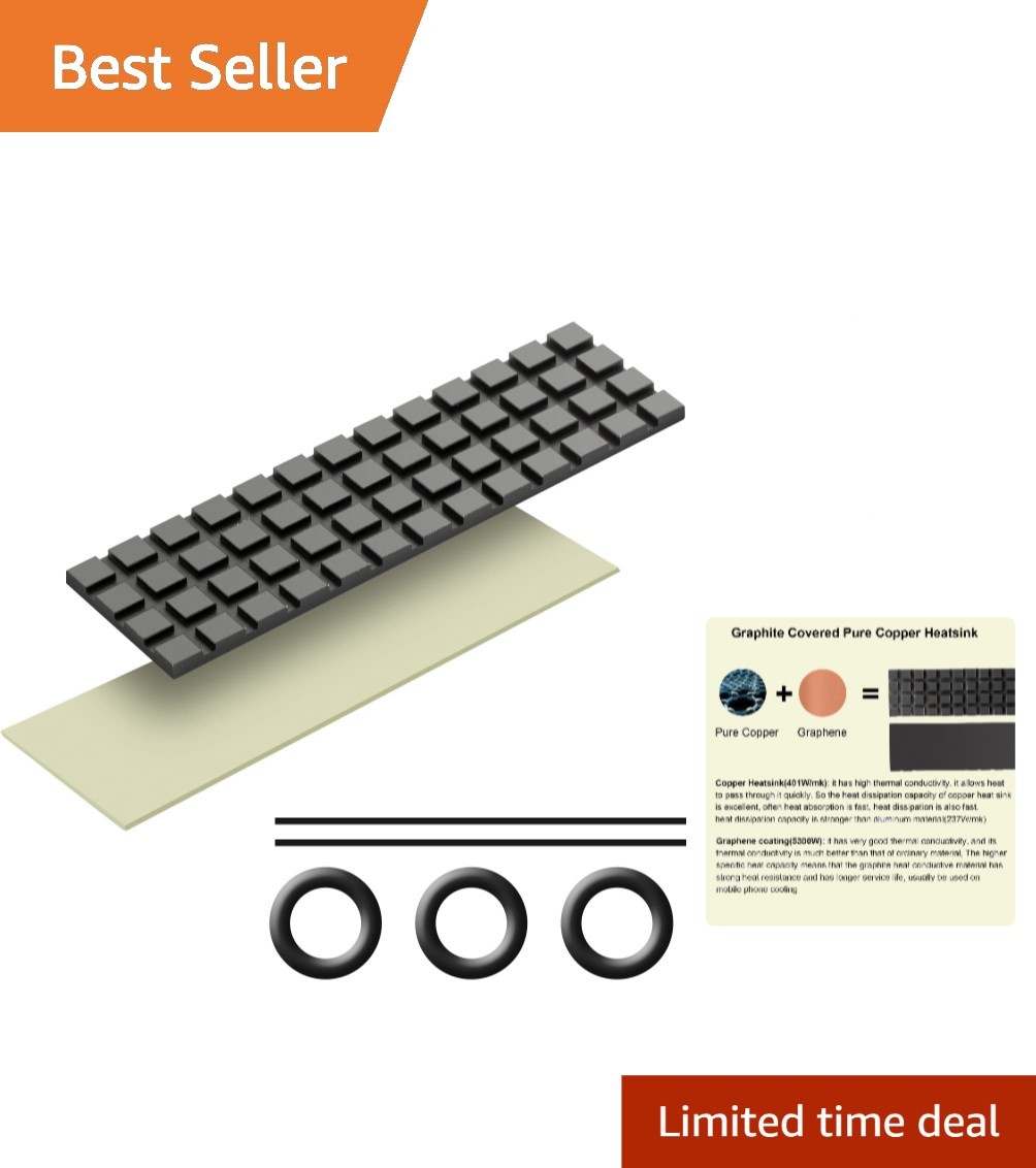 NVME M.2 Heatsink SSD Heatsink Graphite Covered Pure Copper Heatsink Thermal Pad