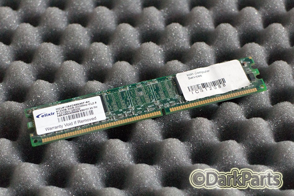Elixir M2U51264DS88A0F-6K 512MB Memory RAM PC2700U-25330