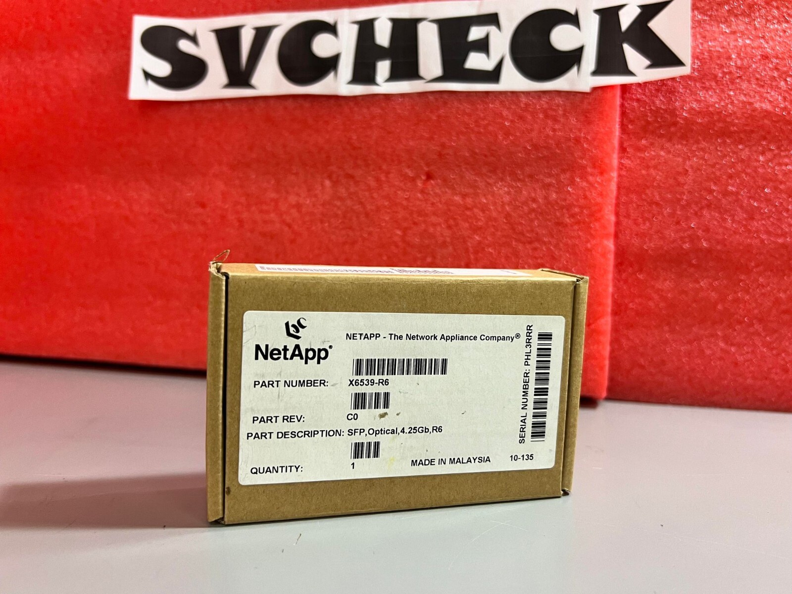 NetApp x6539-R6 SFP+ Optical R6 4.25Gb Shortwave GBIC Transceiver