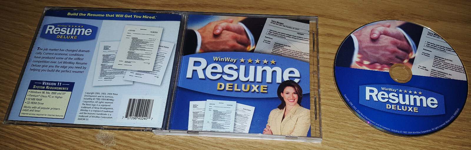 Winway Resume Deluxe Computer/PC Software Build Job Hired Help 2004