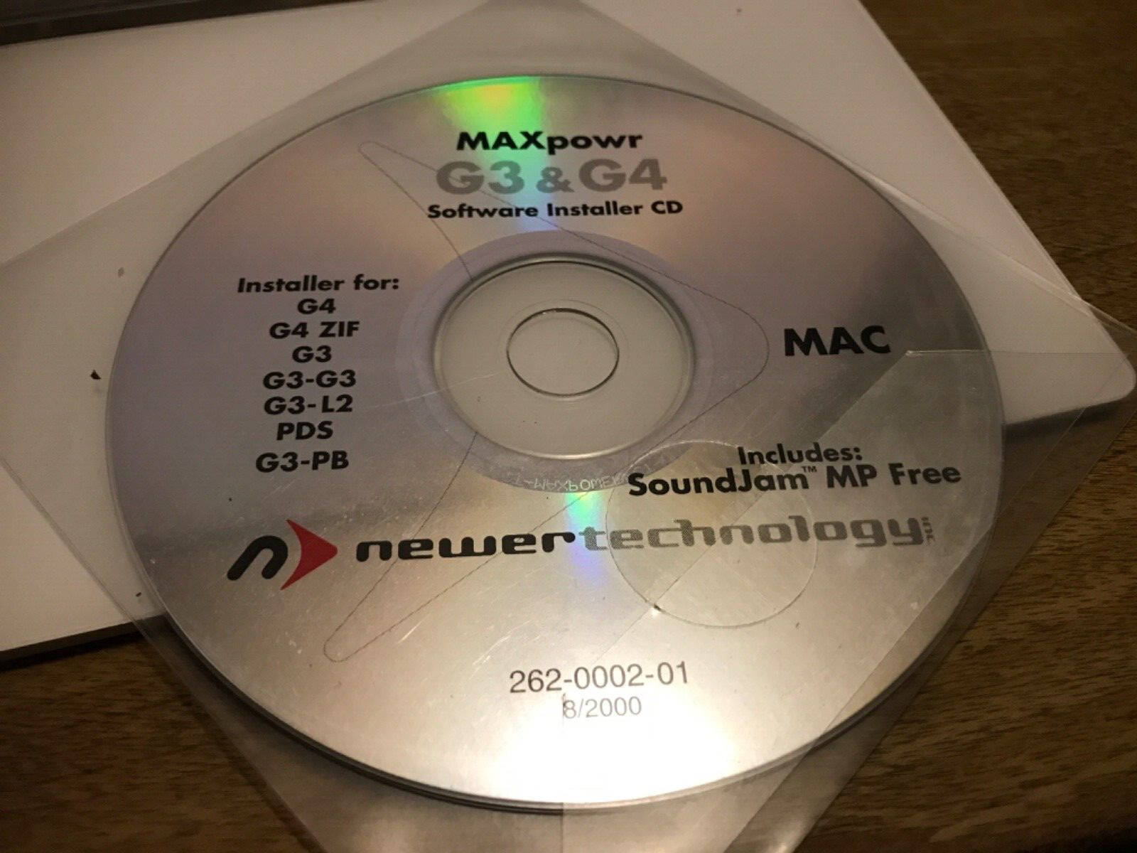 Newer Technology MAXpowr G3 and G4 Software Installer CD    NO HARDWARE