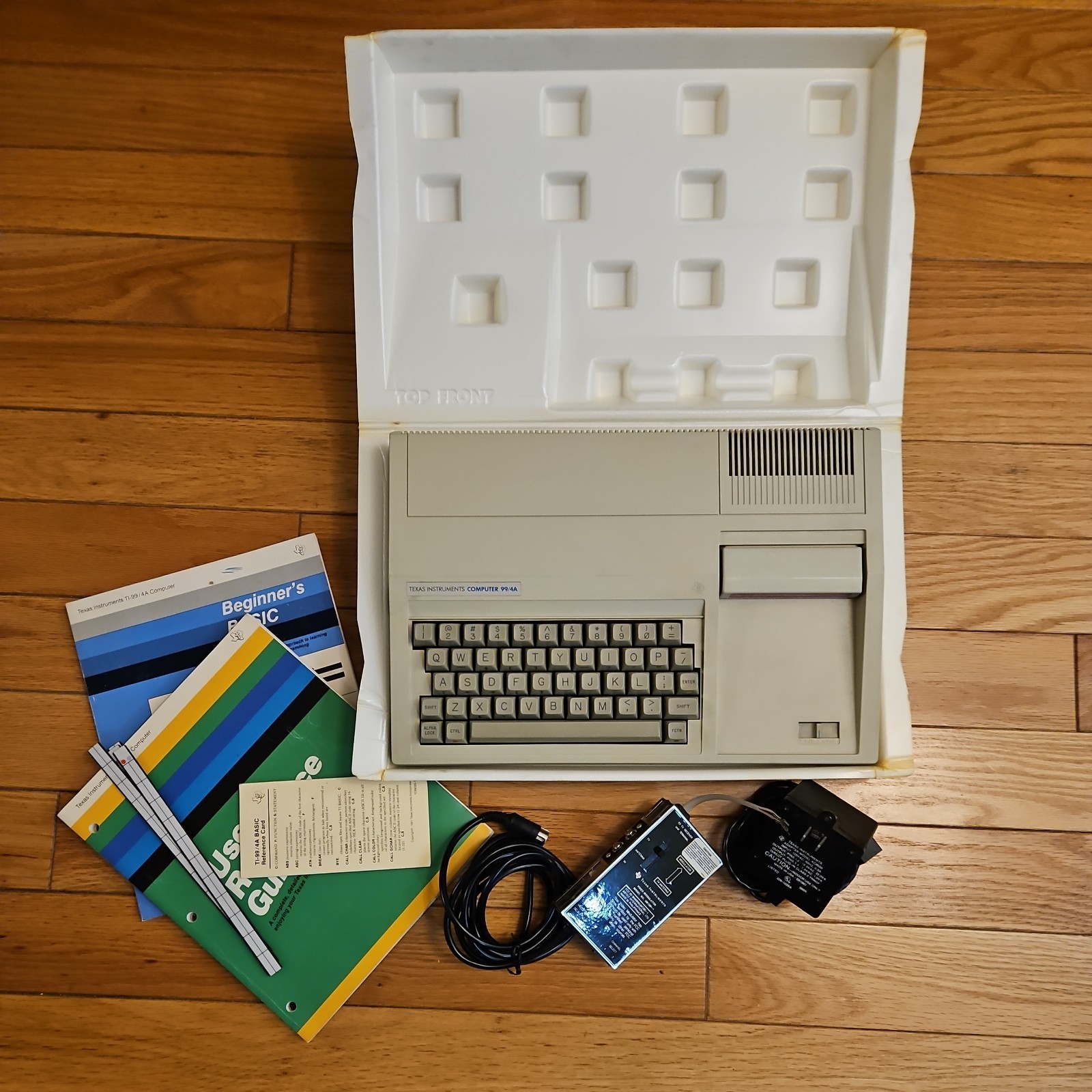Texas Instruments TI-99/4A Home Computer w/ Power Supply &TV Modulator, untested
