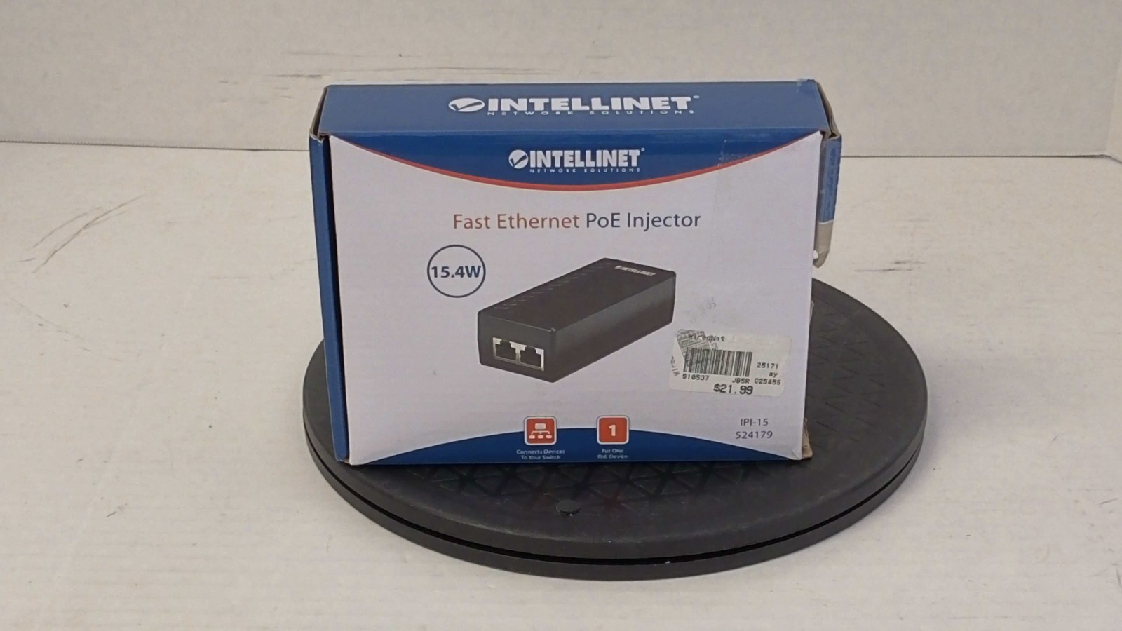 Intellinet IPI-15 524179 Fast Ethernet PoE Injector 15.4W