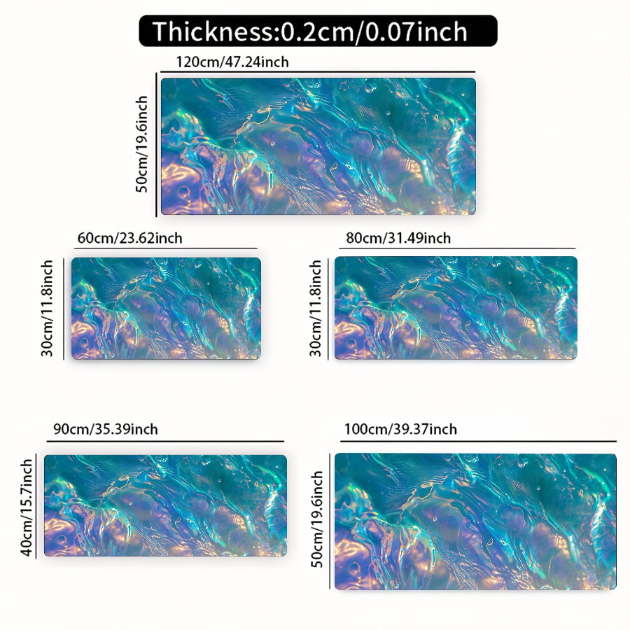 1pc Oversized Gaming Mouse Pad Compatible for Computer, Desk with Edge Design,