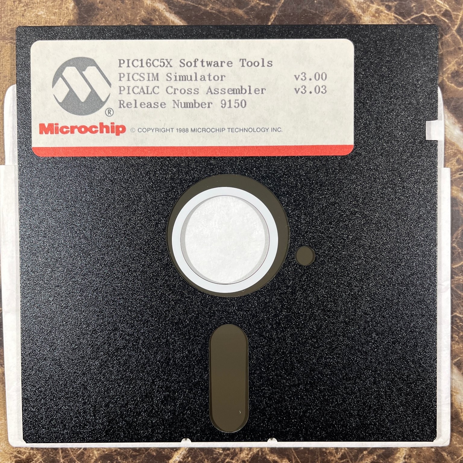 Microchip Technology Inc. PIC16C5X Vintage Software Tools 5.25" Floppy Disk 1988