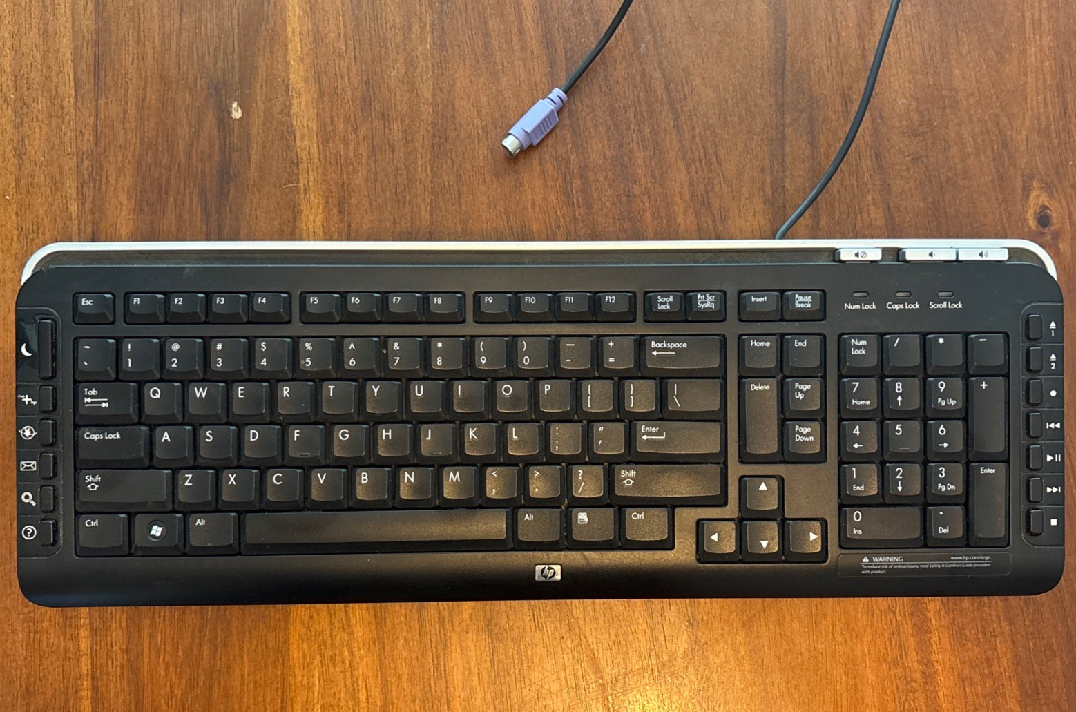 HP Enhanced Multimedia Keyboard USB Wired Black Model KB-0630