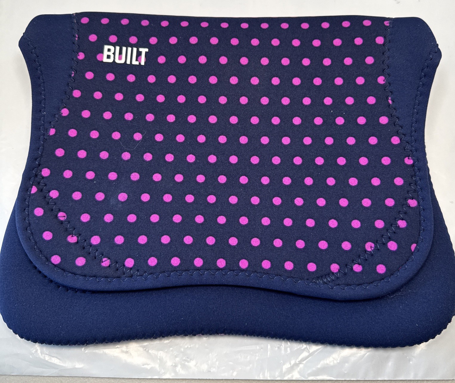 BUILT NY Neoprene Envelope Sleeve for Apple iPad 1 2 3 4 9.7" Mini Dot Navy Pink