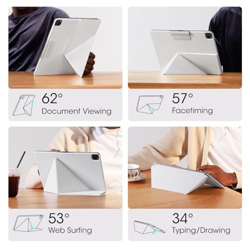 WHITE - PITAKA IPAD PRO 11 INCH CASE, COMPATIBLE WITH IPAD AIR M2 11 INCH