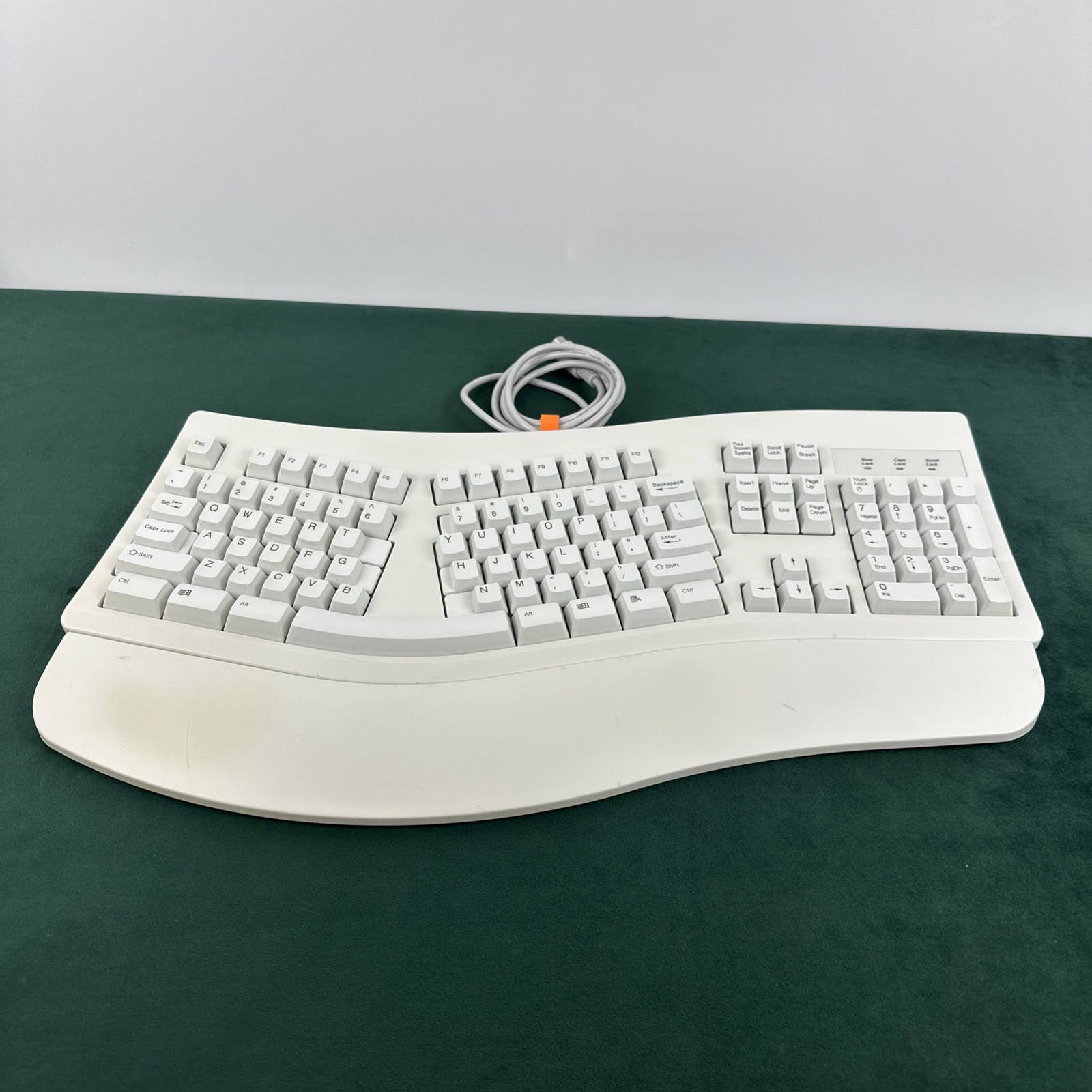 Vintage Chicony KB-7903 Ergonomic Split Keyboard Beige Windows 98 Retro PC PS/2