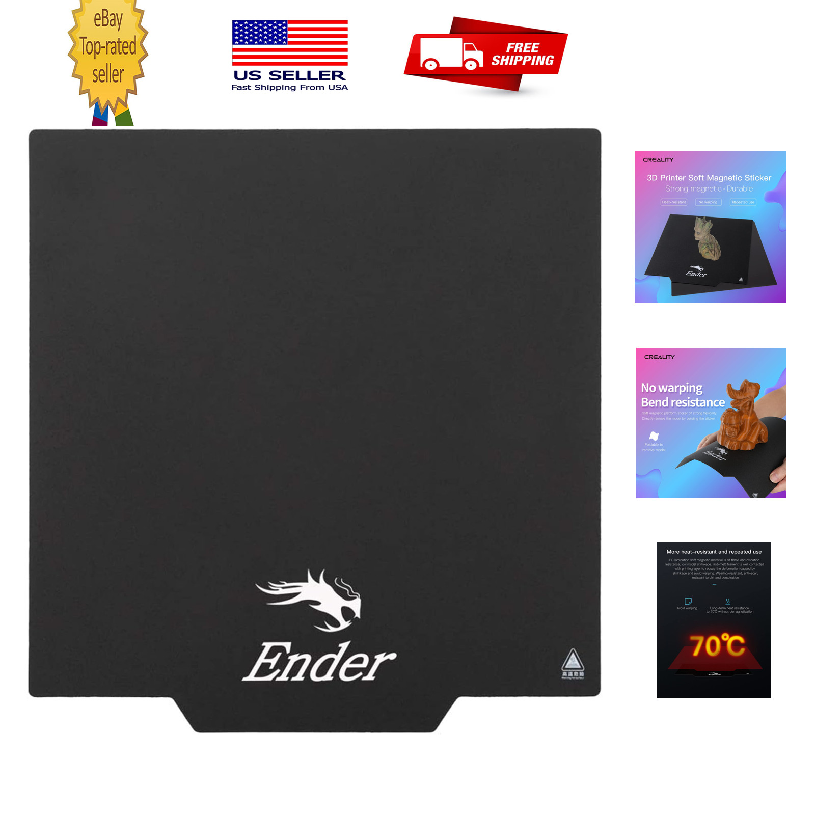 Ender 3 Upgrade Bed Magnetic Removable Build Surface Heated Bed Cover for Ender