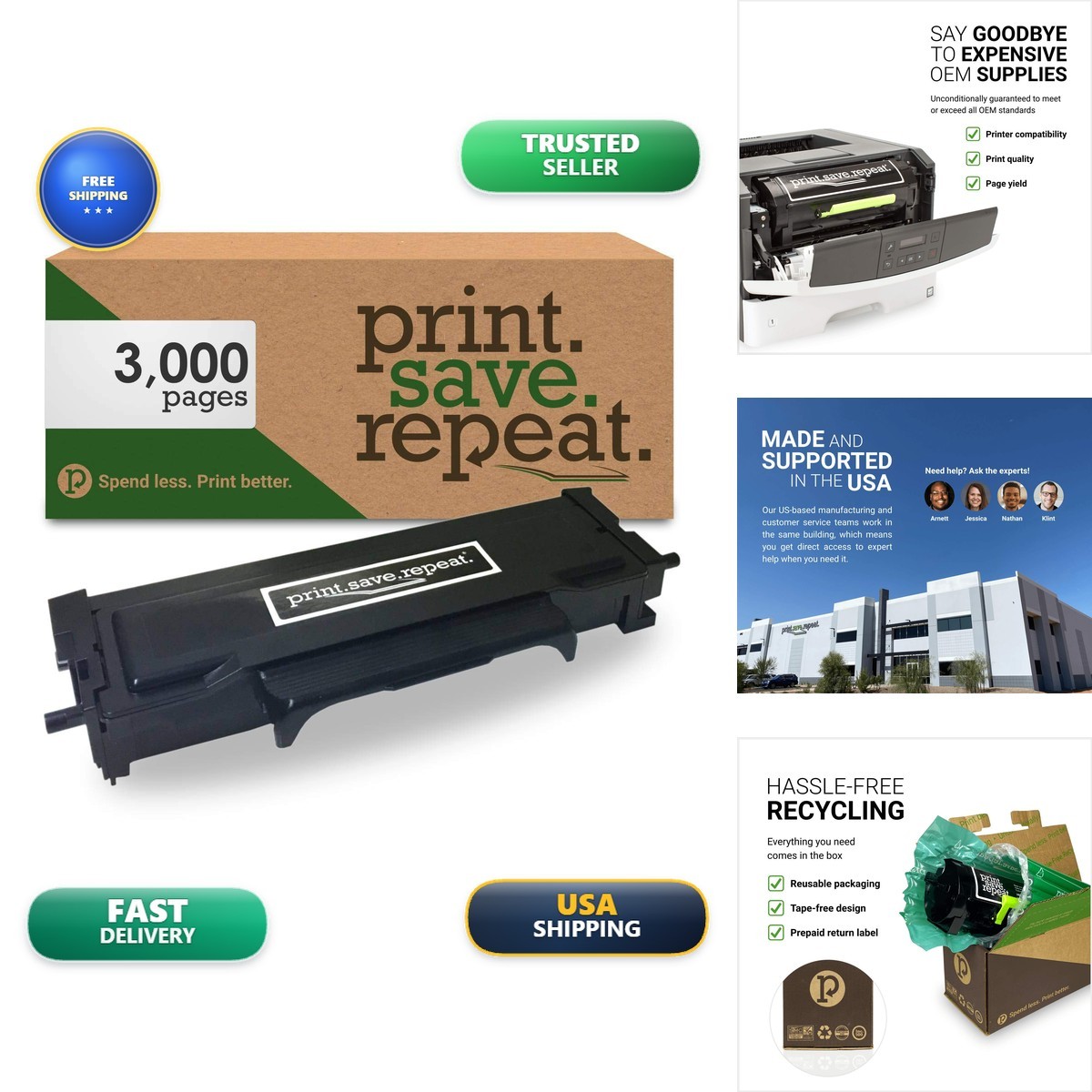 Print.Save.Repeat. Lexmark B221H00 High Yield Toner Cartridge