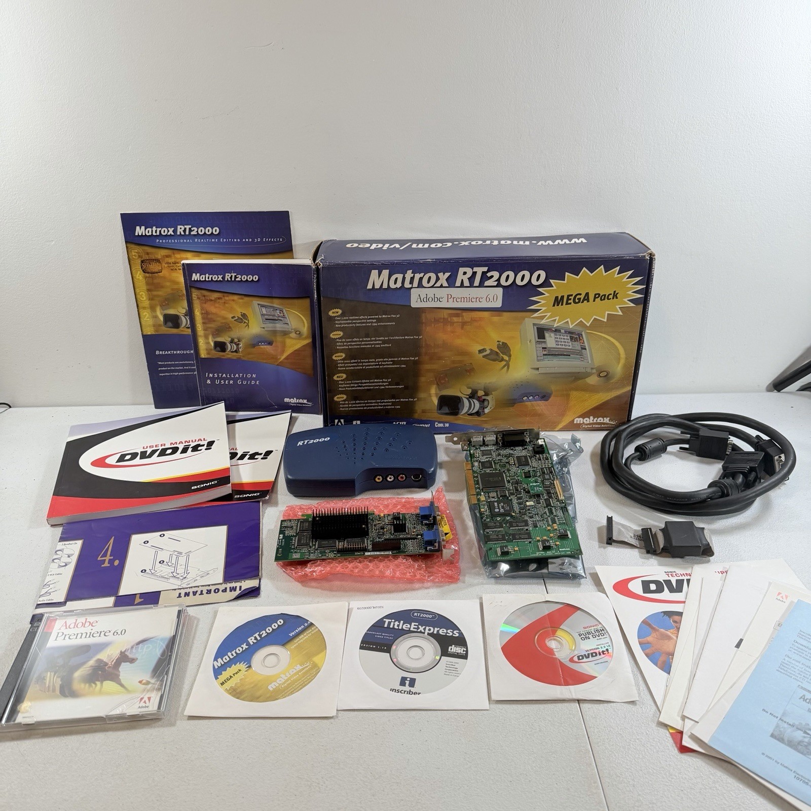 Matrox RT2000 Mega Pack Kit V 2.0 Realtime Editing W/ Adobe Premiere 6.0