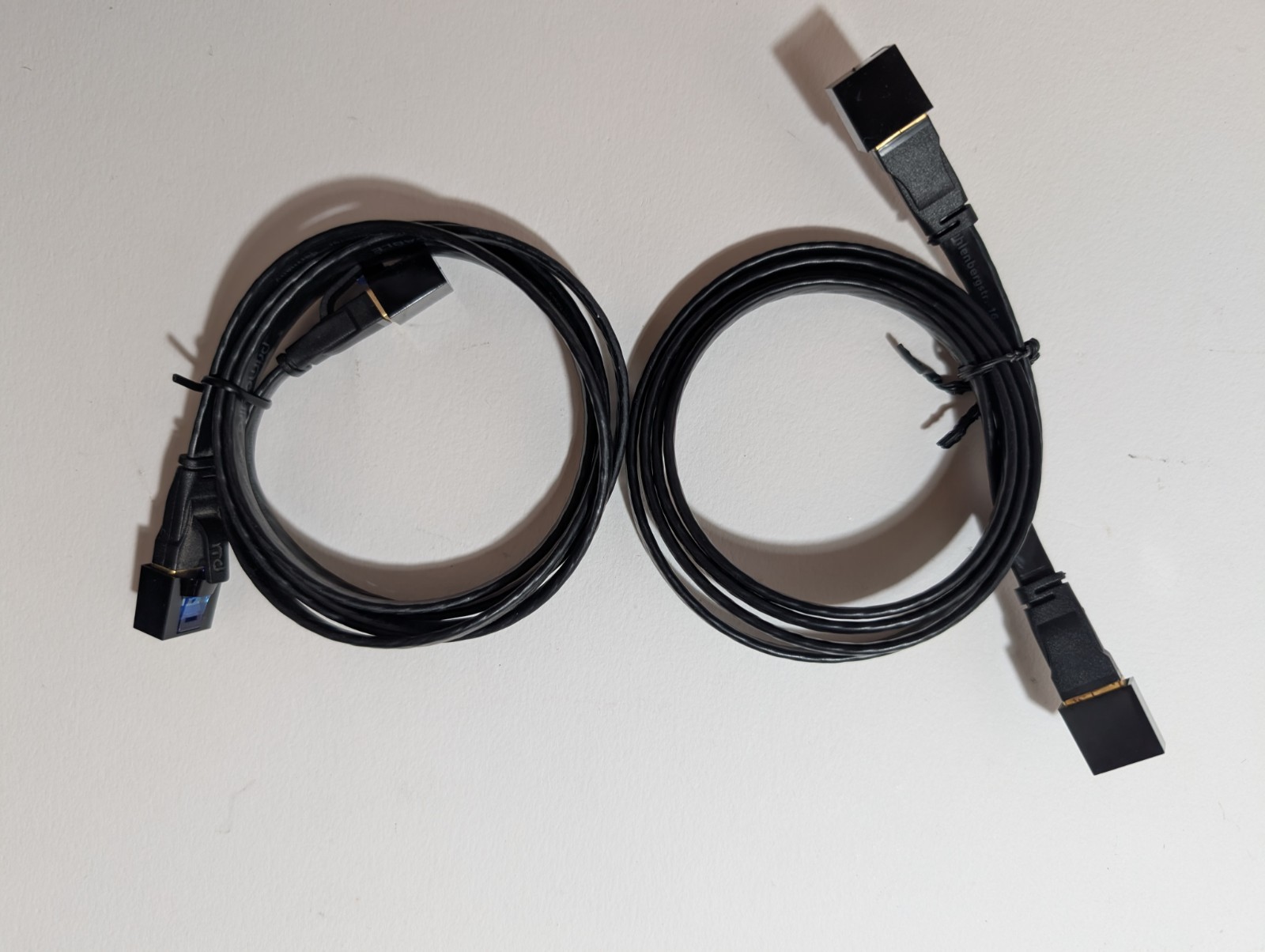 PRIMEWIRE ETHERNET CABLE RJ45 CAT. 8 U/FTP BLACK FLAT FLAT 1 METER