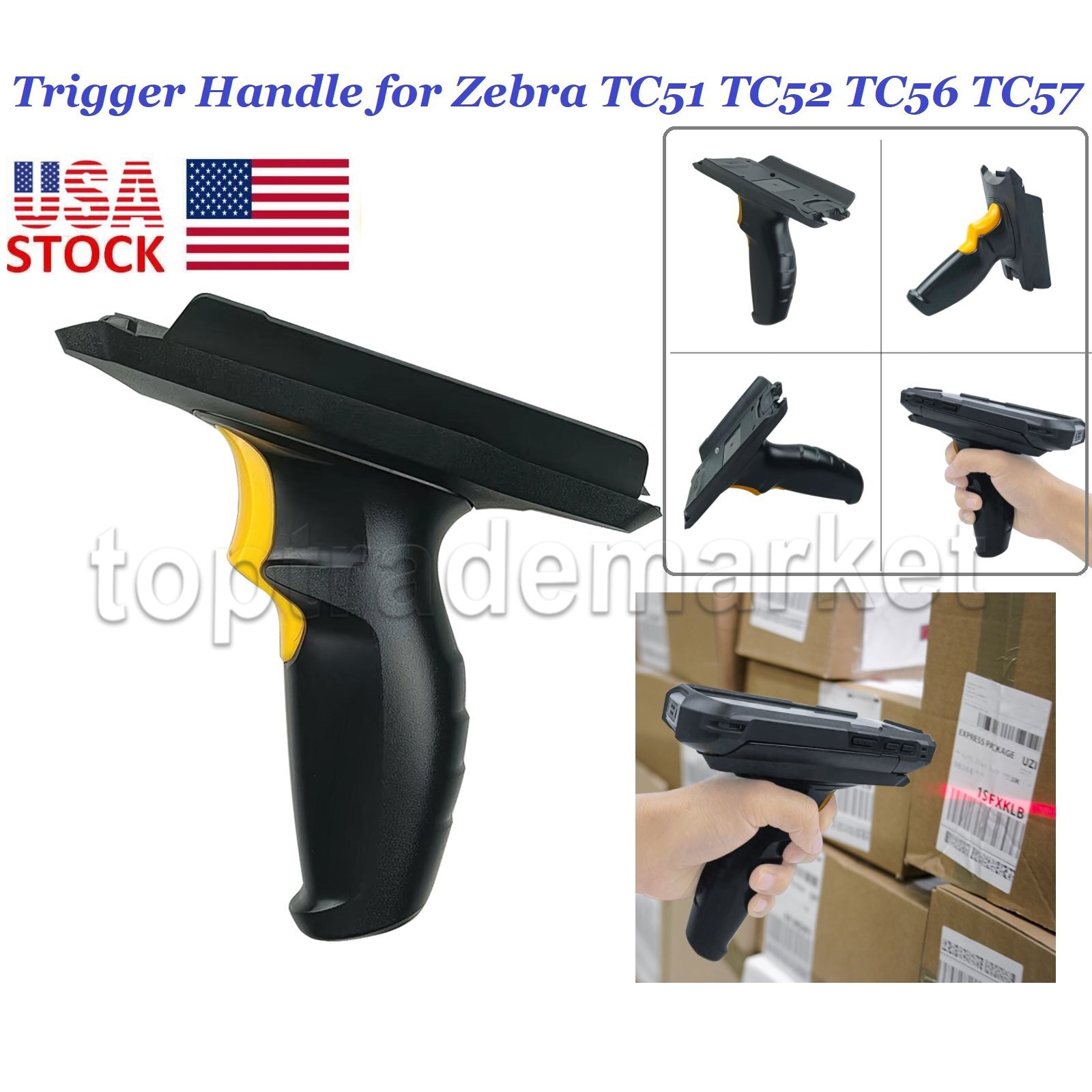 US Handle Snap On Trigger Scan Pistol Grip for Zebra TC51 TC52 TC56 TC57 Scanner