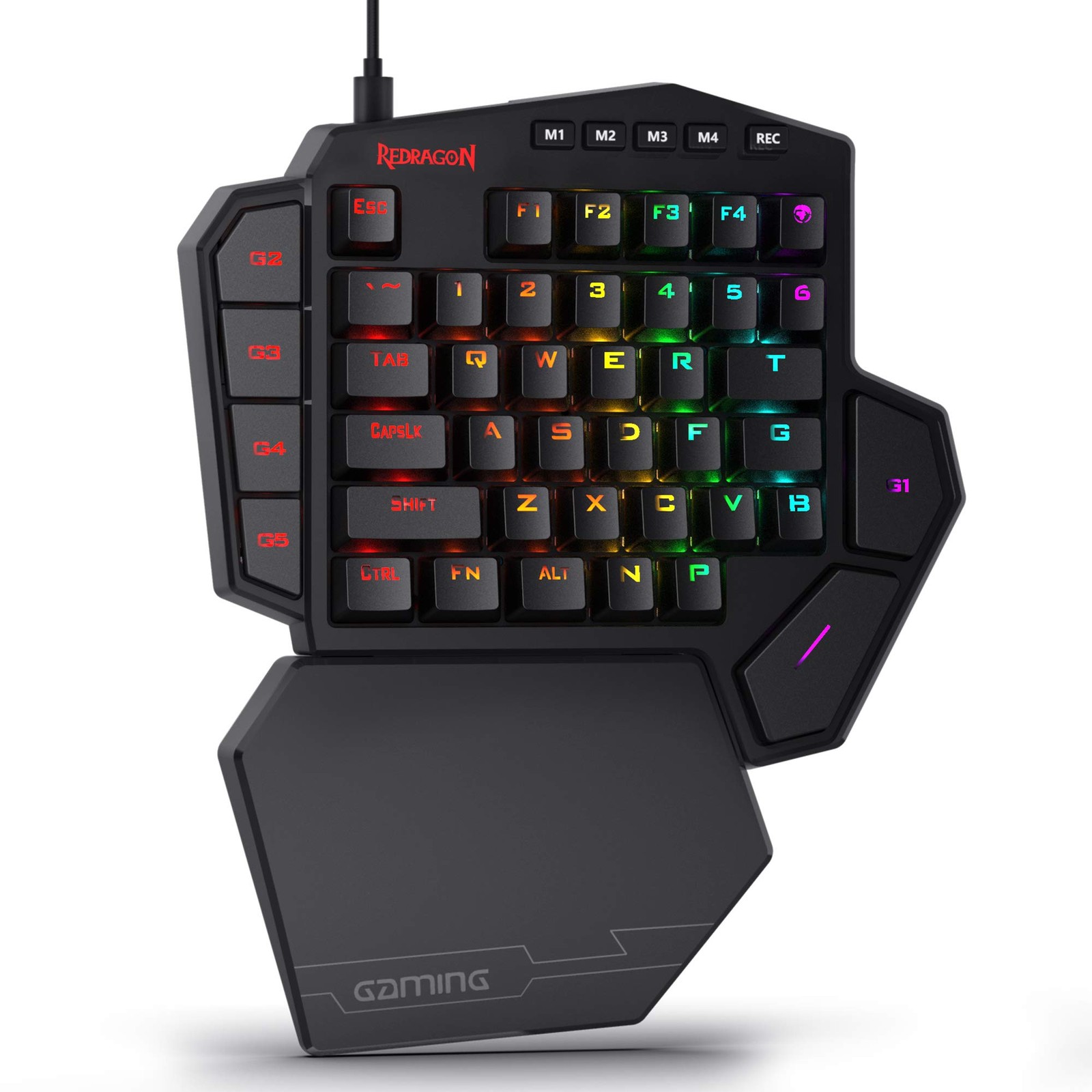 K585 Wired One-Handed Mechanical Gaming Keyboard, 42 Keys Type-C Professional