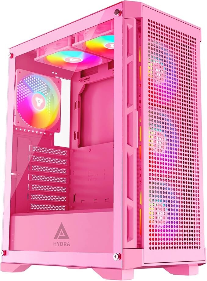 Pink Gaming Computer PC AMD Ryzen 7 Nvidia RTX 5060 64GB DDR5 1TB SSD Windows 11