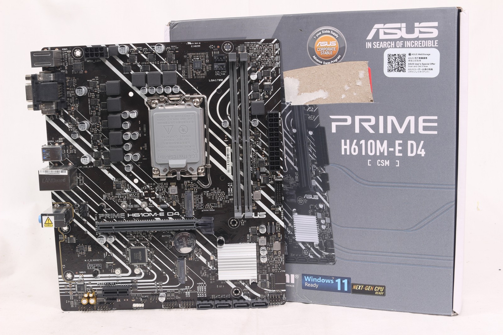 ASUS PRIME H610M-E D4 Micro ATX Motherboard [LGA 1700]  [DDR4]