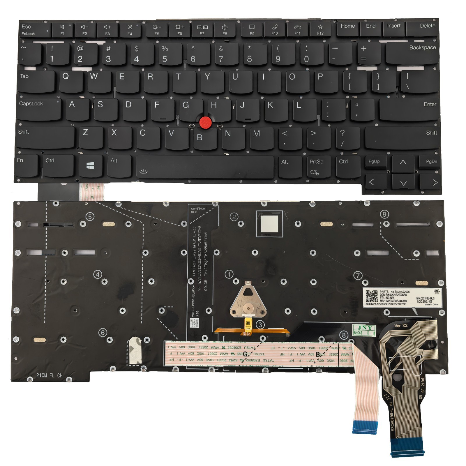 T14s Gen2 P1 Gen4 Gen5 Gen6 US Backlit Keyboard for ThinkPad X1 Extreme 4th Gen5