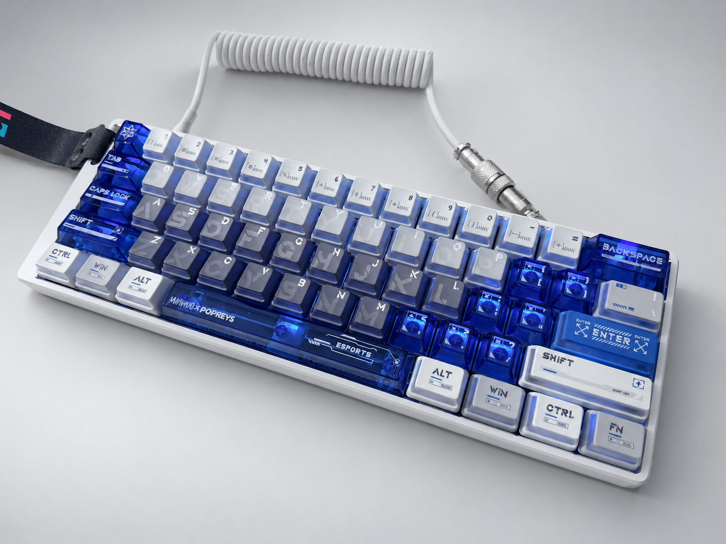 Custom Wooting 60HE V2 | Nuclear Power PBT/PC Keycaps | WS flux switch