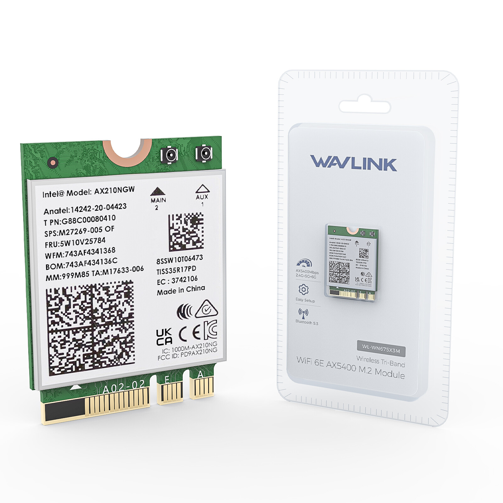 High-Speed WiFi 7/6E Network Card Wired 1G Ethernet card PCIe/M.2 Win/Linux