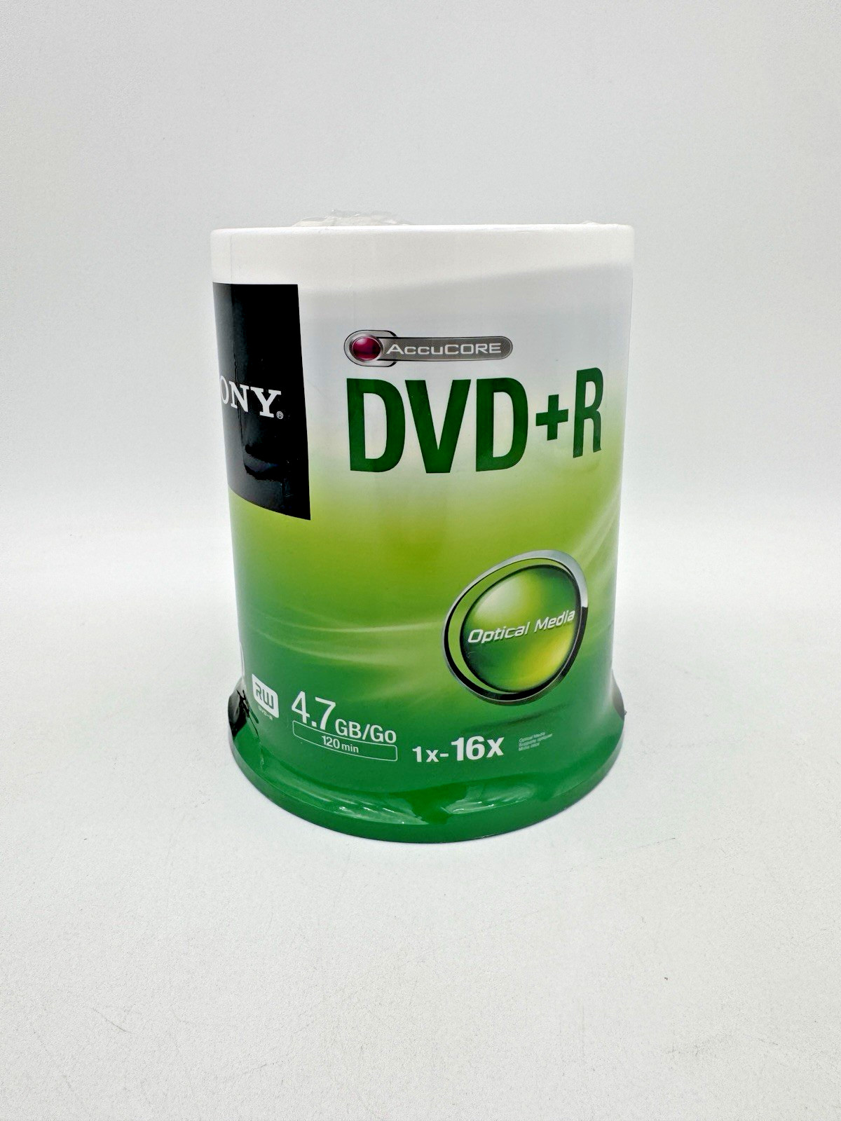SONY DVD+R Blank Optical Media Disc 4.7GB 100 Pack with Spindle Genuine OEM
