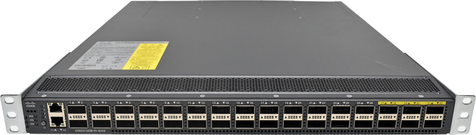 Cisco UCS-FI-6332 32-Port QSFP+ 40GE Switch + Rack Ears