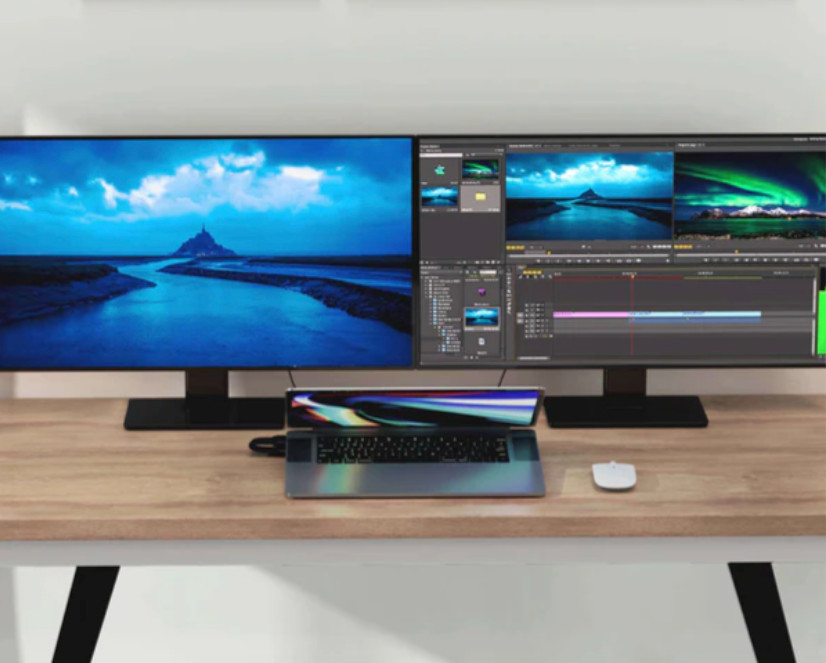 MULTI DISPLAY DOCKING STATION by HYPER, HyperDrive 4K, 13-14" MacBook Air/Pro
