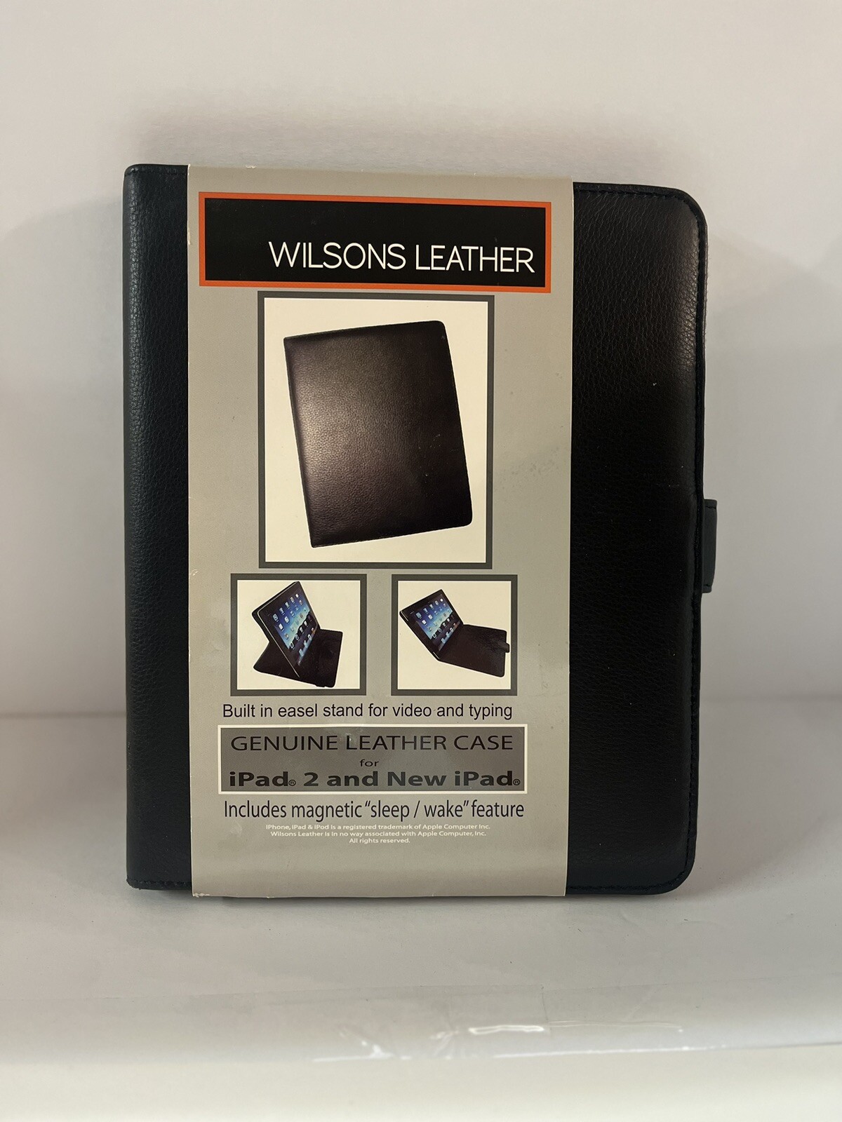 Wilsons Genuine Leather Snap Closure Case for iPad 2 & New iPad Black