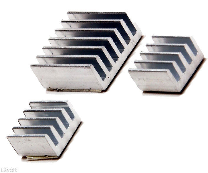 QTY 3 Heat Sinks for Raspberry Pi 2 1 GB (Heatsinks only) Heat Sink Aluminum