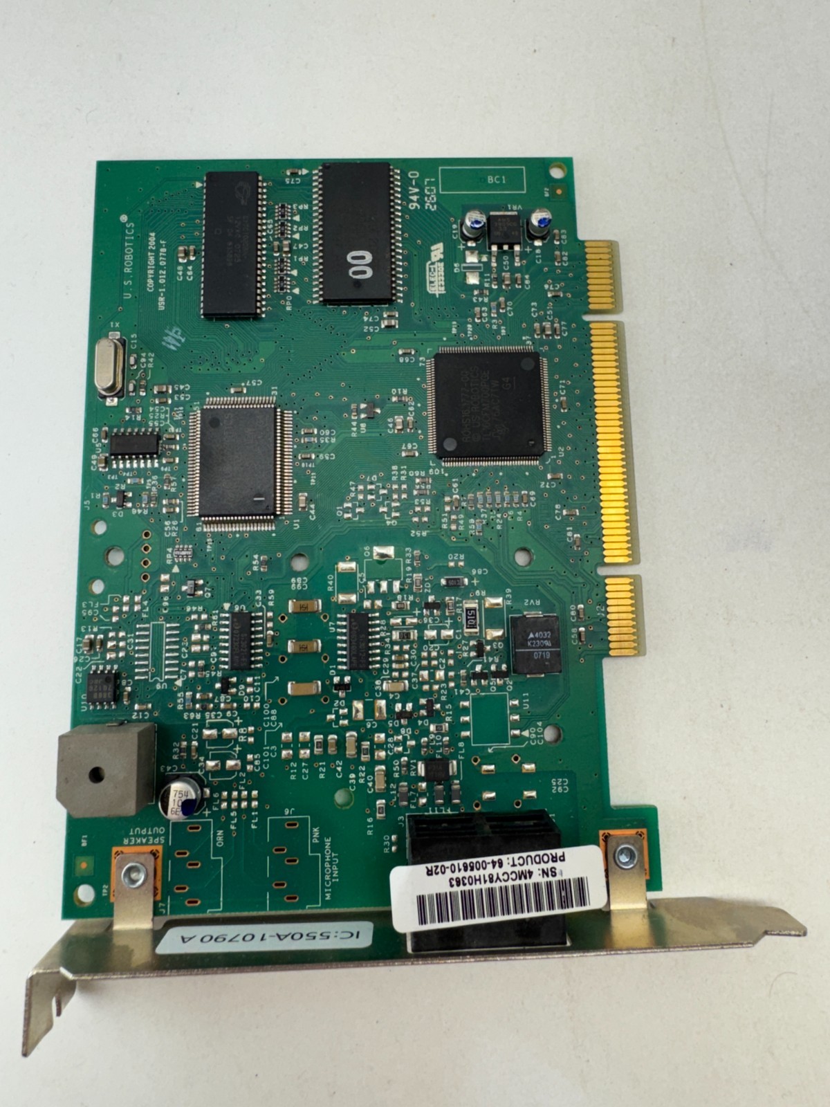 Vintage U.S. Robotics 0778 PCI 56K Voice Fax Modem RJ11 Dial-Up Card